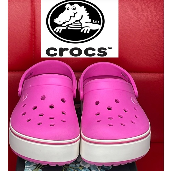 CROCS Other - CROCS- pink platform sandals shoes size -1